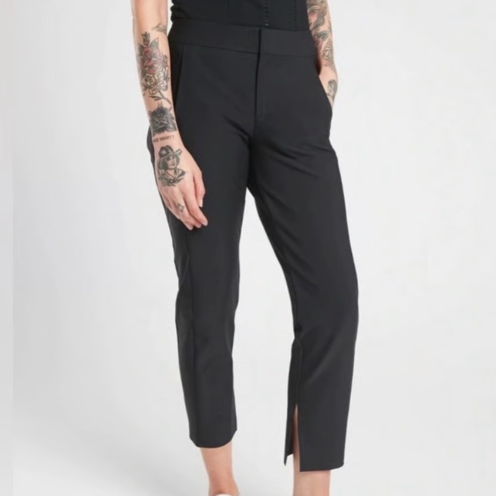 Athleta Stellar crop trousers pants Black 10